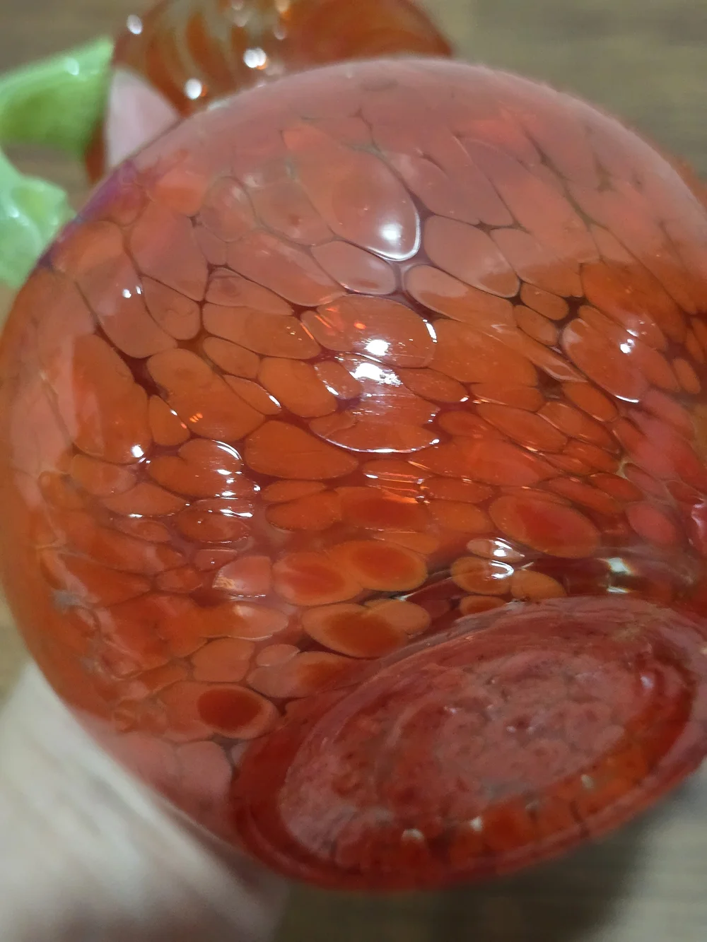 VTG Hand Blown Art Glass Spatter Amphora Vase Trio Set